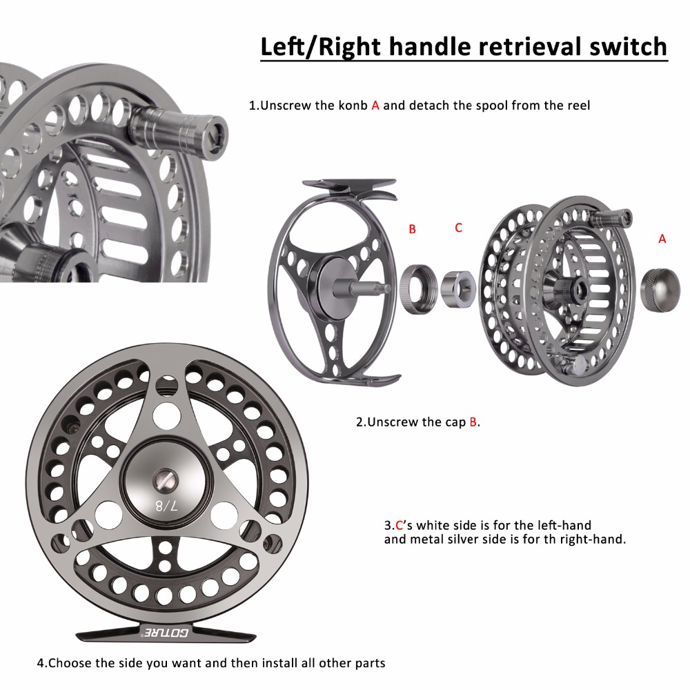 Goture Fly Fishing Reel 3/4 5/ – Reel Spare Spool recenzja i cena